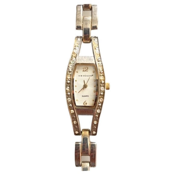 KIM ROGERS • Quartz Silver Crystal Watch - Picture 1 of 4